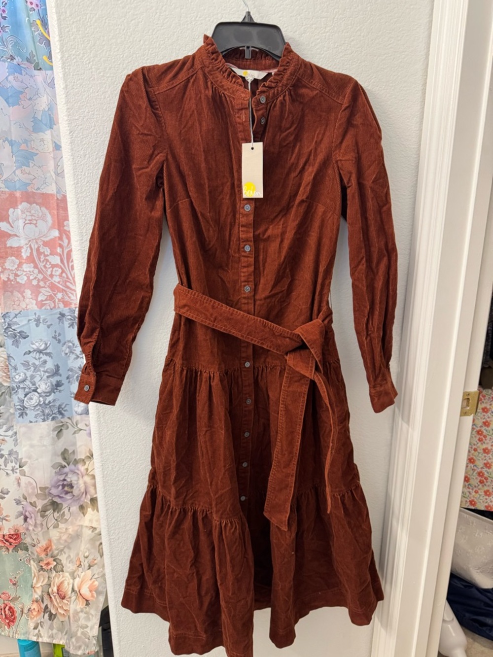 NWT Boden Corduroy Dress Women’s 4 Brown Glorious British Style NEW
